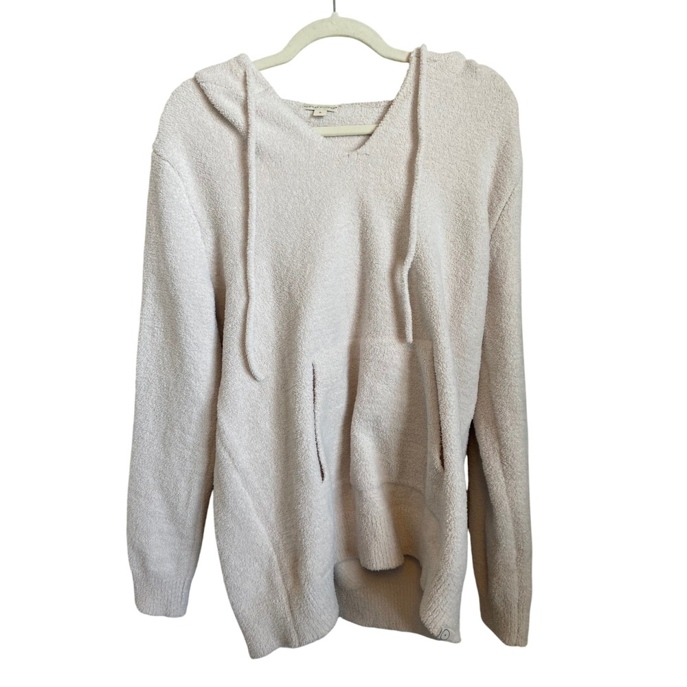 Sunday‎ Citizen Snug Lite Hoodie Cream Plush Fuzzy Knit Sweater Small 9431